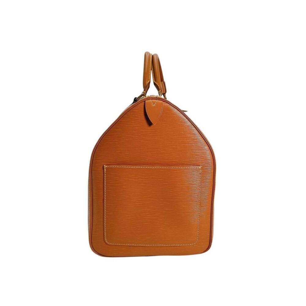 LOUIS VUITTON Brown Leather Keepall 50 Boston Bag - Picture 3 of 16